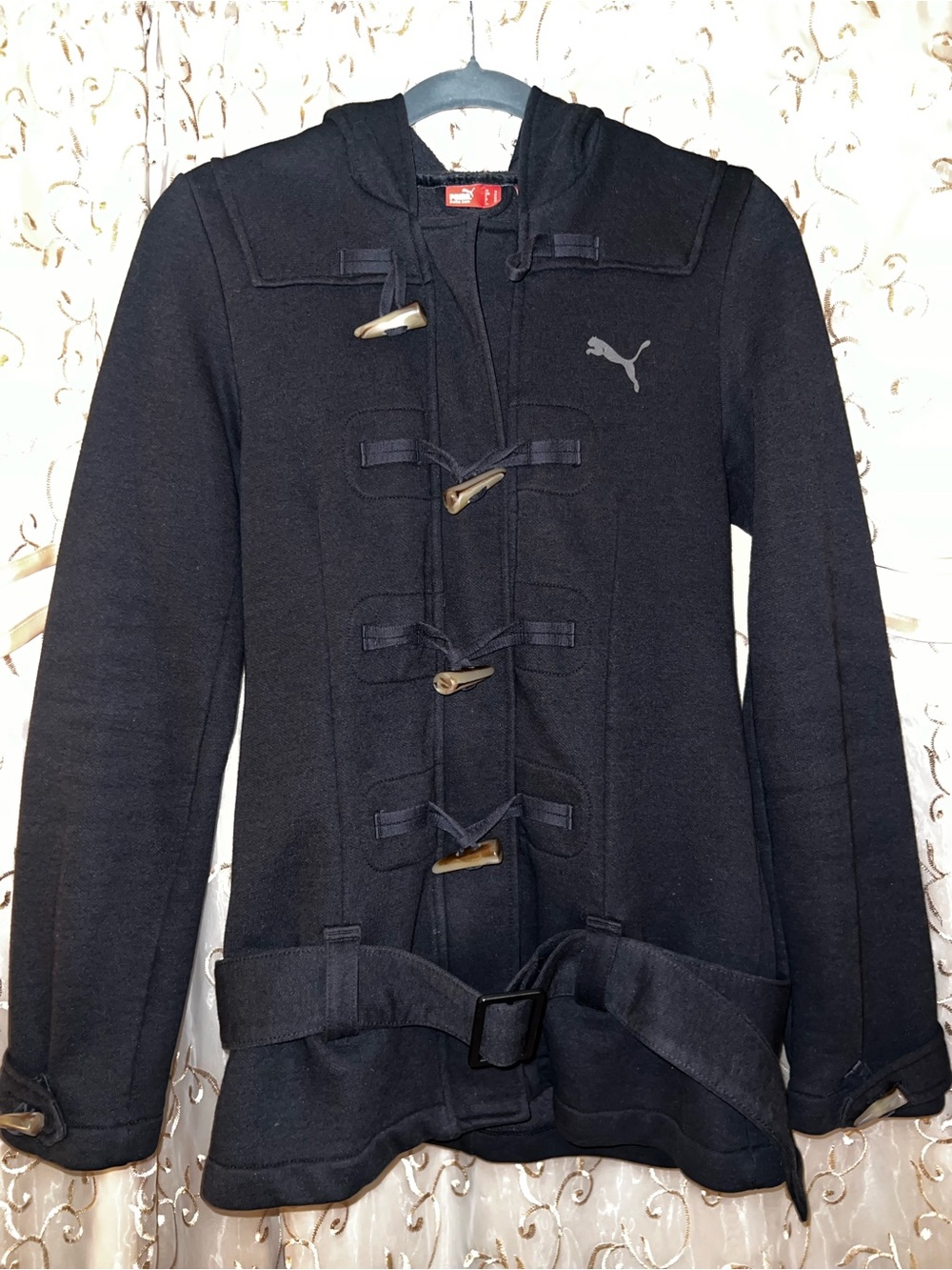 Puma Black Hooded Toggle Coat